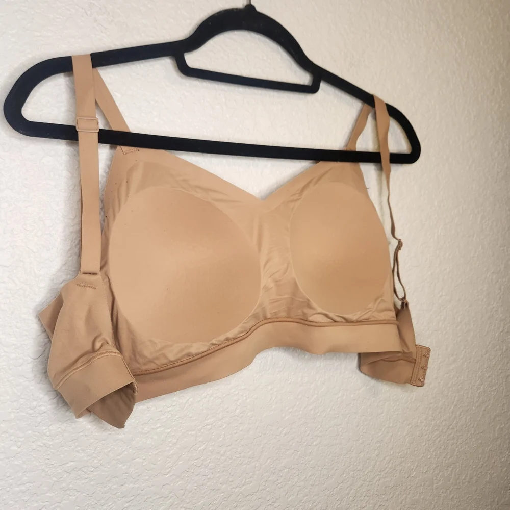 Flatley Bra Liftwear Crossover Seamless Wire-Free Sand Tan Size M
